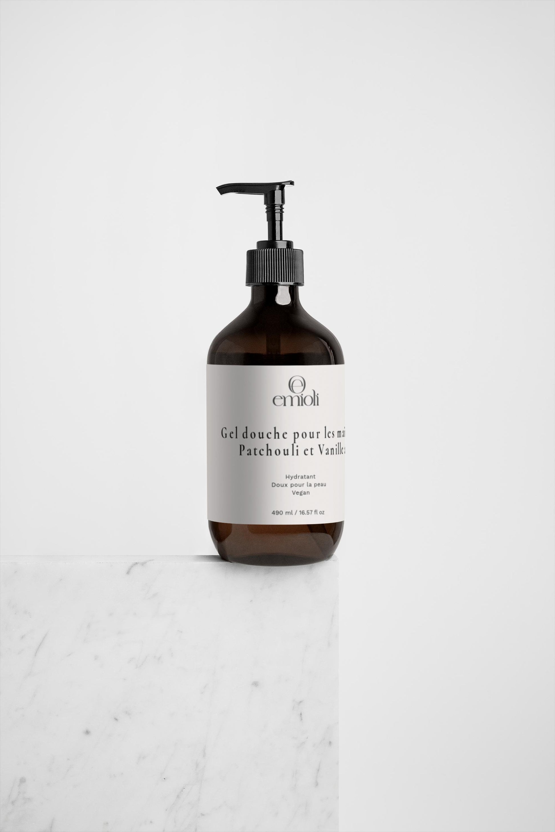 Gel douche pour les mains et le corps Patchouli & Vanille Ambré