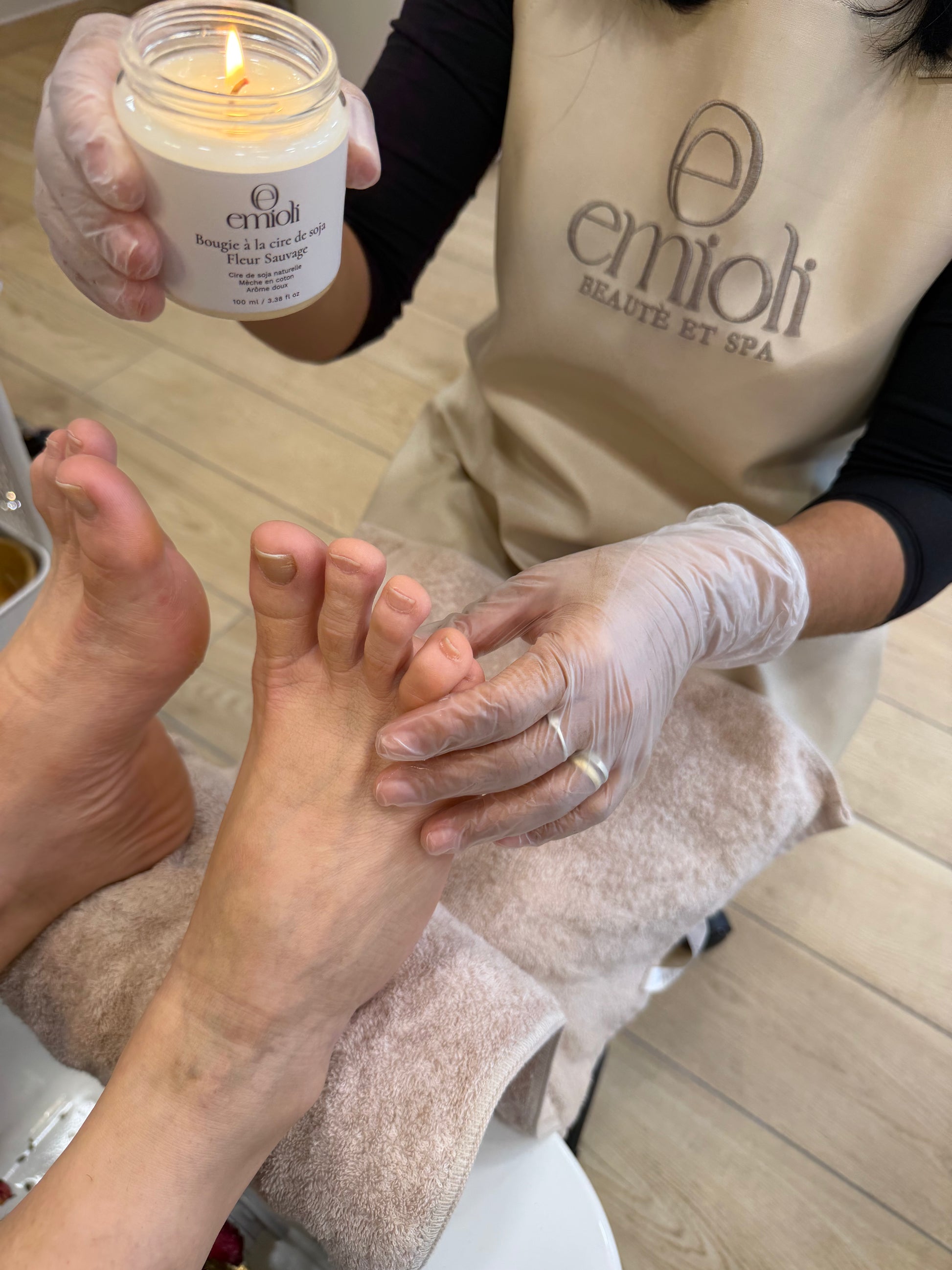 Bougie pour massage à la cire de soja | Fleur sauvage