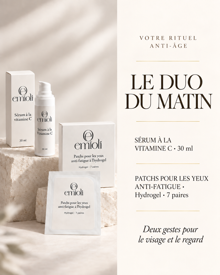 Le duo sérum à la vitamine C et patchs pour les yeux emioli